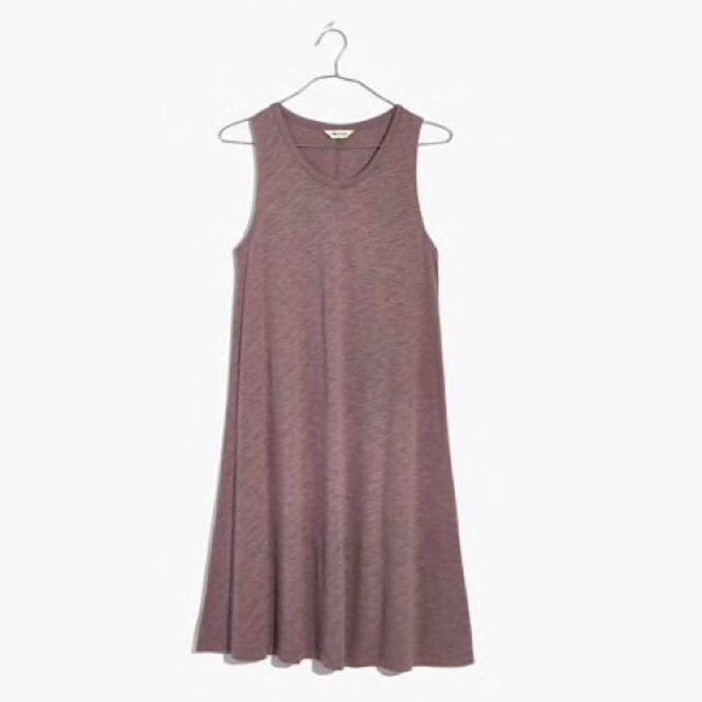 Madewell Highpoint Tank Dress (S) in Heather Fig